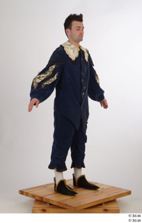  Photos Man in Historical Dress 19 16th century Blue suit Historical Clothing a poses whole body 0008.jpg